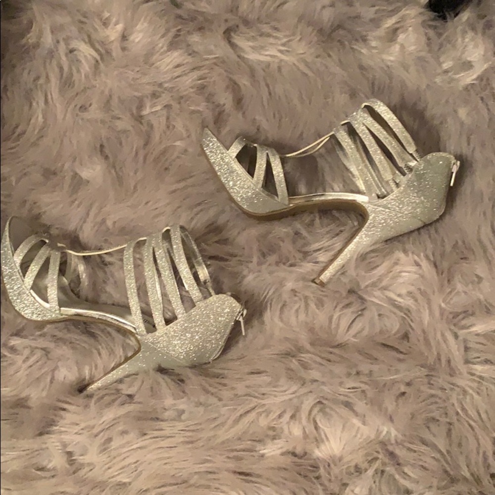 Silver (Glitter) High Heels